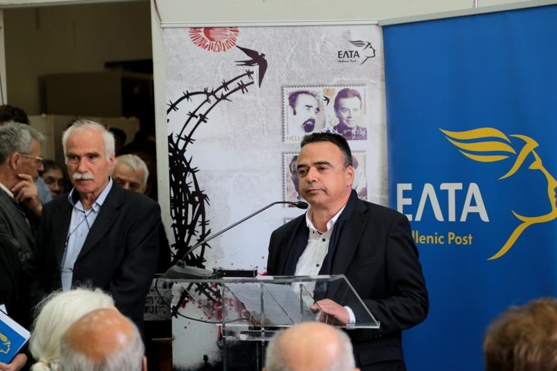 ΧΑΙΡΕΤΙΣΜΟΣ ΠΡΟΕΔΡΟΥ ΔΣ & ΔΙΕΥΘ. ΣΥΜΒΟΥΛΟΥ ΕΛΤΑ κ. ΚΩΣΤΗ ΜΕΛΑΧΡΟΙΝΟΥ  ΣΤΗΝ ΠΑΡΟΥΣΙΑΣΗ ΤΗΣ ΑΝΑΜΝΗΣΤΙΚΗΣ ΣΕΙΡΑΣ ΓΡΑΜΜΑΤΟΣΗΜΩΝ  «ΜΟΡΦΕΣ ΤΟΥ ΑΝΤΙΔΙΚΤΑΤΟΡΙΚΟΥ ΑΓΩΝΑ»